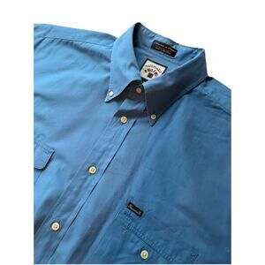 Vintage Faconnable Shirt Mens XL Blue Button Down Long Sleeve
